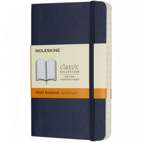 Moleskine Classic PK -muistikirja, pehmeäkantinen - viiva Safiiri