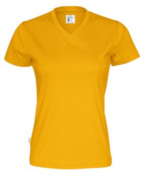 T-paita Lady, v-aukko Keltainen