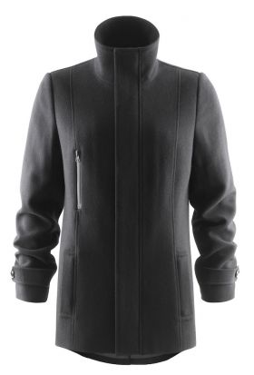 Naisten Hybrid Wool Coat Musta