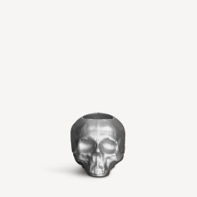 Still Life Metallic Skull Silver Votive