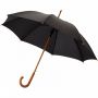 23” Kyle-sateenvarjo, automaattisesti avautuva, puinen varsi Musta